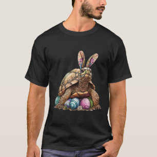 Camiseta Páscoa Tartaruga Páscoa Tartaruga Coelho Orelha Pá
