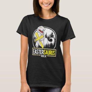 Camiseta Páscoa Trex Para Crianças Dinossauro Páscoa Surus