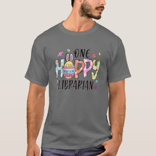 Camiseta Páscoa Um Biblioteca Bibliotecária Hoppy Bunny P