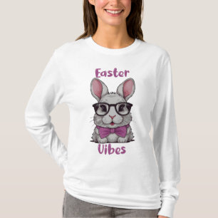 Camiseta Páscoa Vibes Cony Engraçado Mulheres