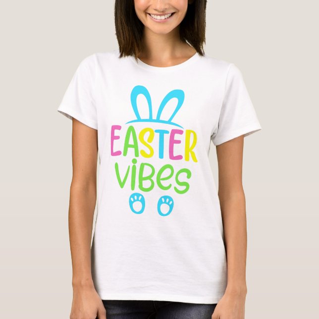 Camiseta Páscoa Vibes Pastel (Frente)