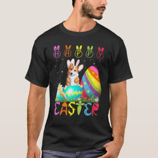 Camiseta Páscoa Welsh Corgi Família Combinando Cute Páscoa