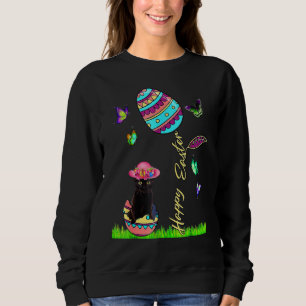 Camiseta Páscoas Negras Sortudos Gato Páscoa Coelho Gelado