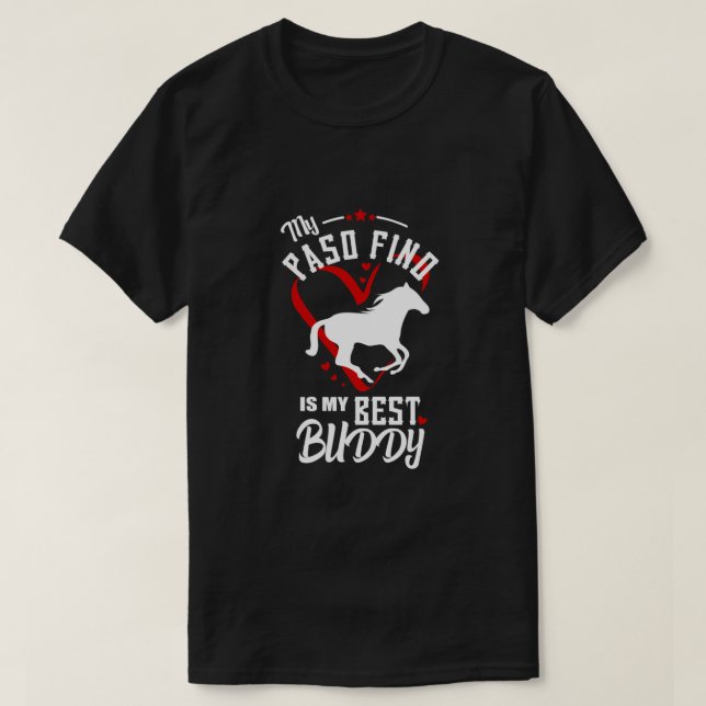 Camiseta Paso fino coração gráfico citação do melhor amigo  (Frente do Design)