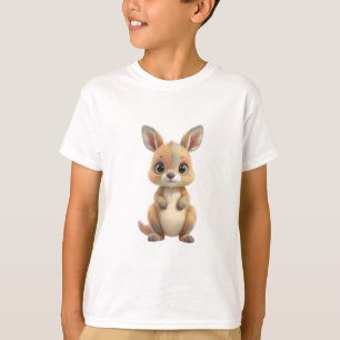 Camiseta Passado Colorido Arco-Íris Pastel Canguru Crianças