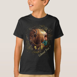 Camiseta Passado Ecoou Menino Caprichoso e Bisonte