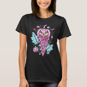 Camiseta Passado Pastel Assustador de Halloween Sorvete Abó