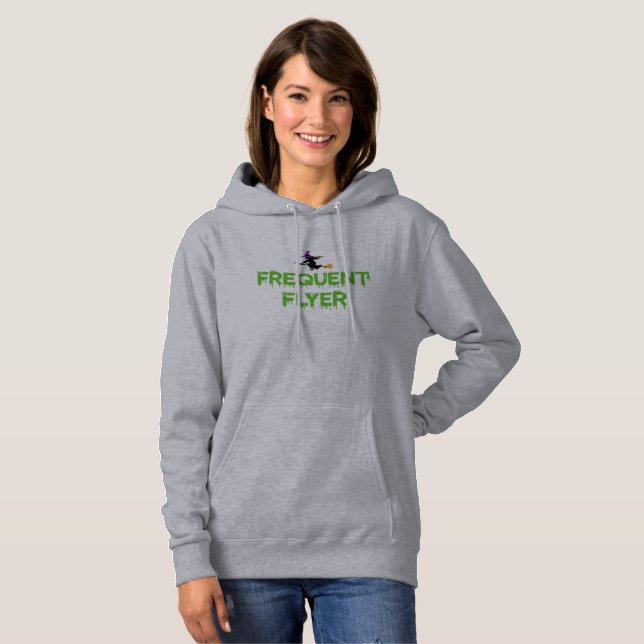 Camiseta  Passageiro Freqüente (Bruxa) Versão Verde  (Frente Completa)