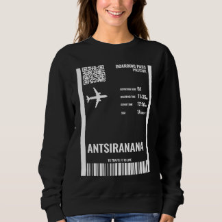 Camiseta Passagem Aérea Antsiranana Madagascar Cartão de Em