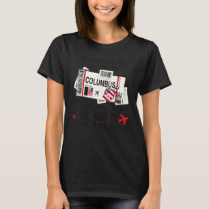 Camiseta Passagem Aérea Columbus  Garota de Columbus Embarq