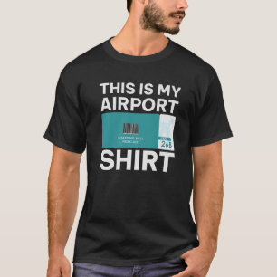 Camiseta Passagem De Embarque De Aeroporto Engraçado, Viage