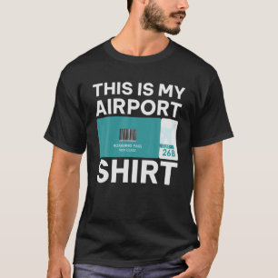 Camiseta Passagem De Embarque De Aeroporto Engraçado, Viage