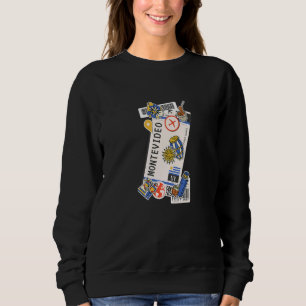 Camiseta Passagem de Embarque em Montevidéu Uruguai Bilhete
