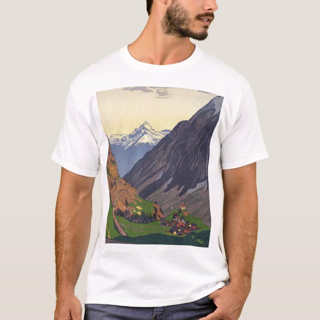 Camiseta Passagem de montanha em Gotthard nos Alpes (Frente)