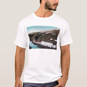 Camiseta Passagem & trem de estrada de ferro brancos de
