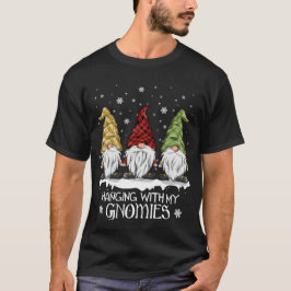 Camiseta Passando Com Meus Gnomos Engraçados Natal