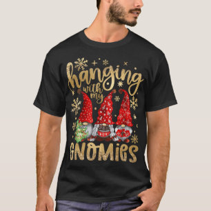 Camiseta Passando Com Meus Papais noeis Gnomias Feliz Natal