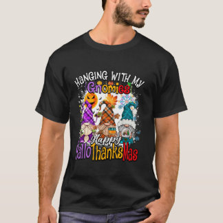 Camiseta Passando com minha Feliz Família Hallothanksmas Fe