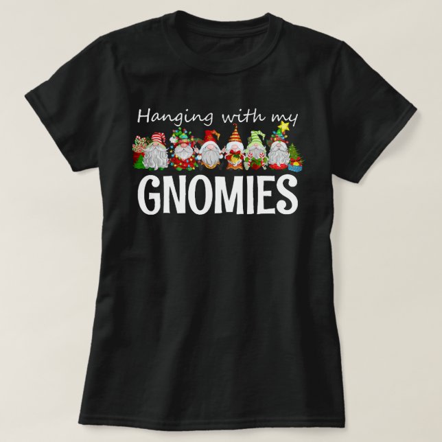 Camiseta Passando O Natal Com Meus Gnomos (Frente do Design)