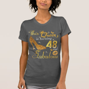 Camiseta Passando Para 48 Anos   48.o Aniversário da Rainha