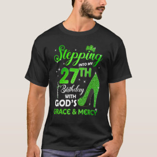 Camiseta Passando para o meu 27º aniversário com DEUS Grace