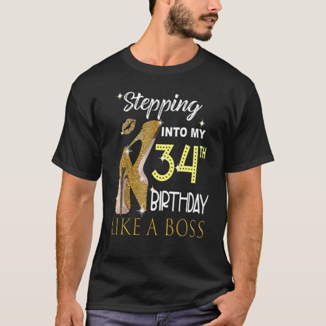 Camiseta Passando Para O Meu 34º Aniversário Como Um Bday C (Frente)
