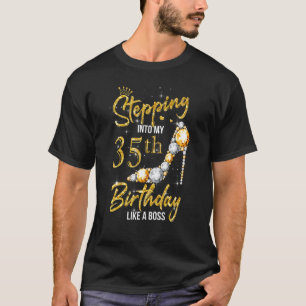 Camiseta Passando para o meu 35º aniversário Mulheres Altas