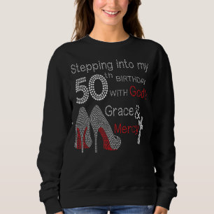 Camiseta Passando para o meu 50º aniversário com a Graça de