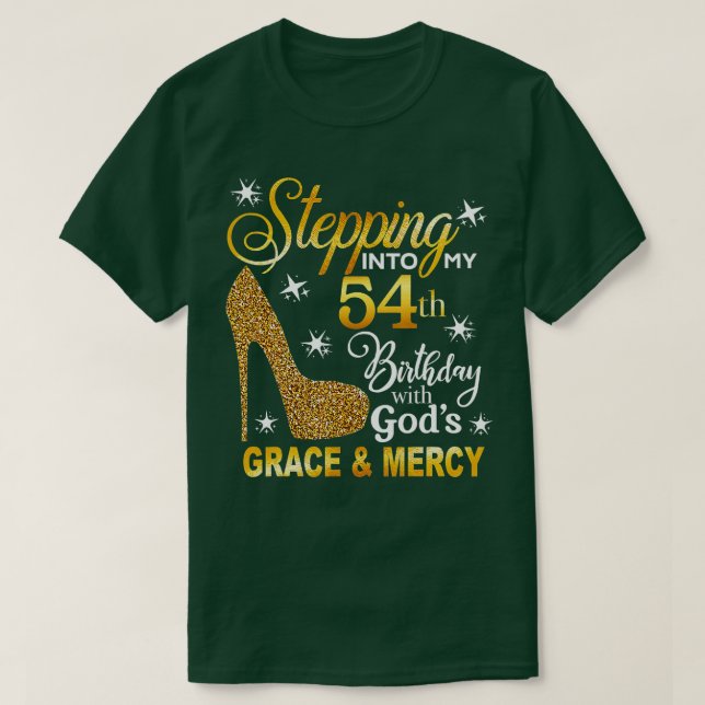 Camiseta Passando Para O Meu 54º Aniversário Com Deuses Gra (Frente do Design)