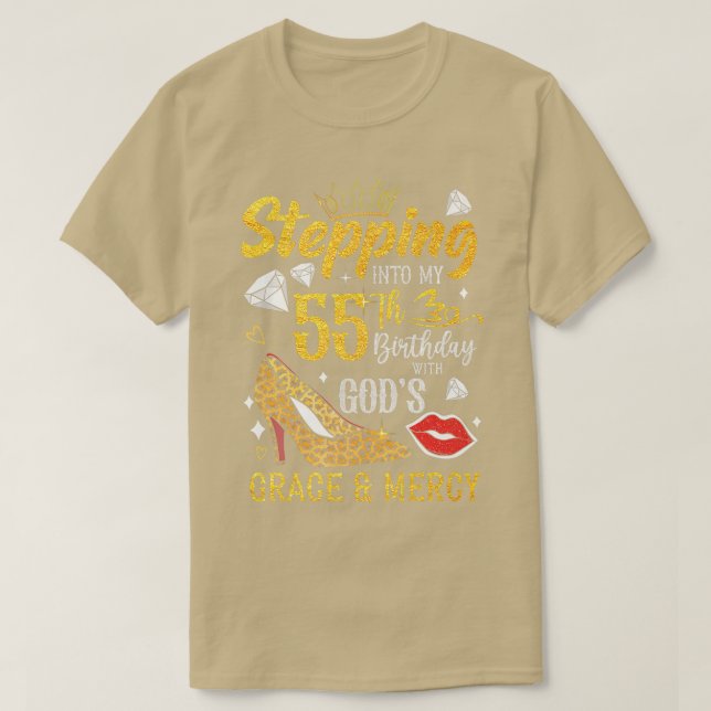 Camiseta Passando Para O Meu 55º Aniversário Com Deuses Gra (Frente do Design)