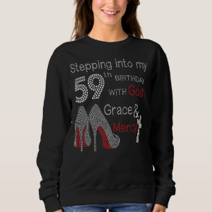 Camiseta Passando para o meu 59º aniversário com a Graça de