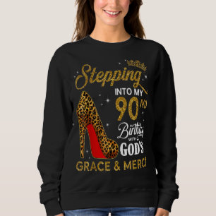 Camiseta Passando para o meu 90º aniversário com a Graça de
