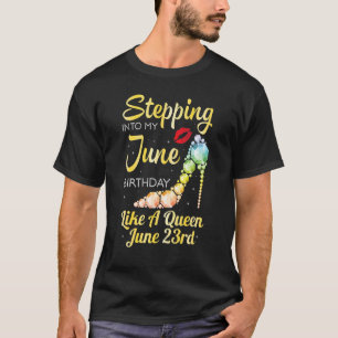 Camiseta Passando Para O Meu Aniversário De Junho Como Uma 