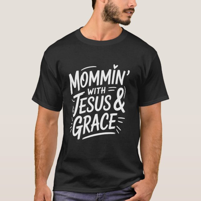 Camiseta Passando tempo com Jesus e Louvor Cristão Grace (Frente)