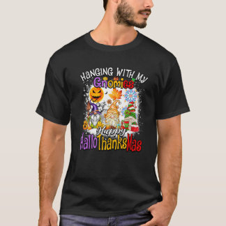 Camiseta Passando tempo com meus Gnomies Feliz Hallothanksm