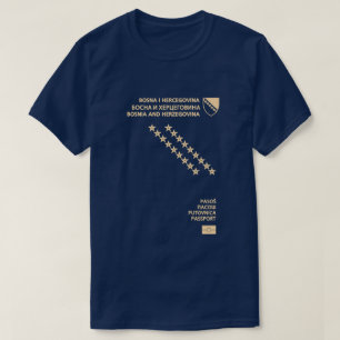 Camiseta passaporte bósnia & herzegovina
