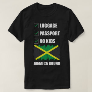 Camiseta Passaporte de bagagens n.o para crianças Jamaica B