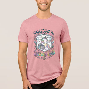 Camiseta Passaporte de Unicórnio para Terra de Unicórnios F