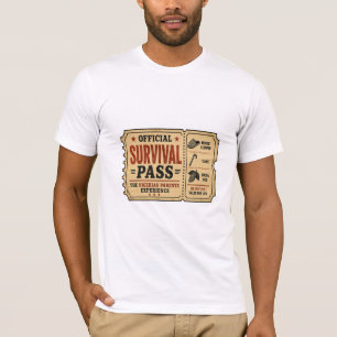 Camiseta Passaporte Oficial de Sobrevivência Experiência do
