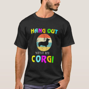 Camiseta Passar o Tempo Com o Meu Cão Corgi Corgi Ama