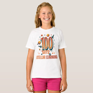 Camiseta Passar para 100 dias de aprendizado estelar   Espa