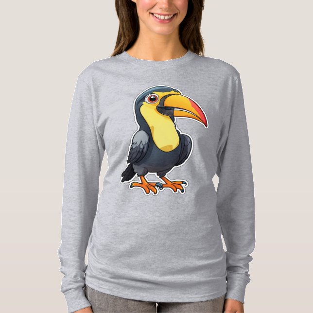 Camiseta Passarinho Chibi Tropical (Frente)