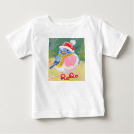 Camiseta Passarinho fofo com botas vermelhas e chapéu de Pa