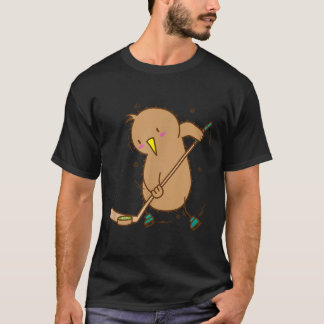 Camiseta Passarinho Kiwi Jogando Hóquei de Campo Passarinho