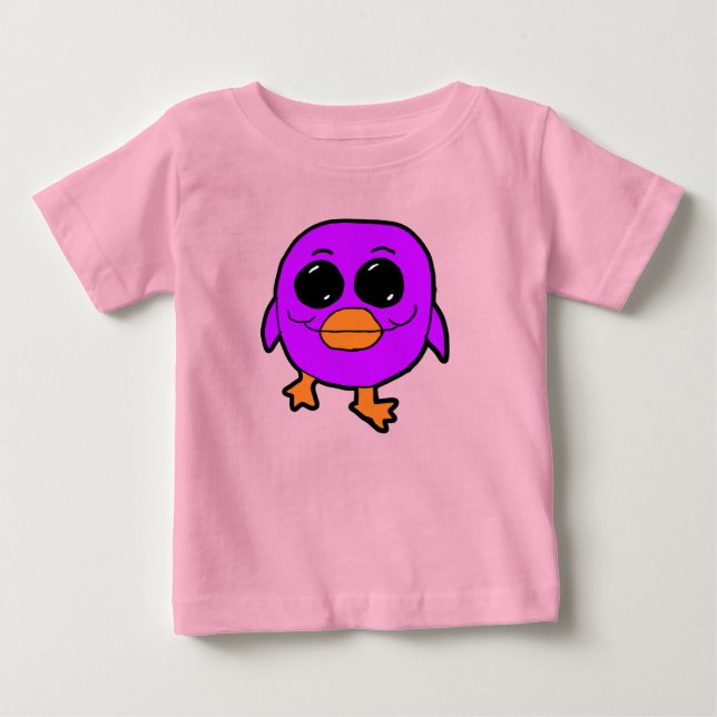Camiseta Passarinho Roxo Kawaii (Frente)