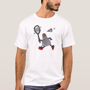 Camiseta Passarinho XY do Badminton que joga desenhos