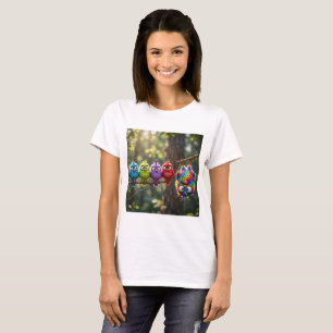 Camiseta Passarinhos Coloridos e Fofos