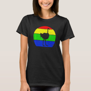 Camiseta Pássaro 70 da Silhueta de Ostrich Vintage