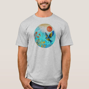 Camiseta Pássaro Árvore Sol