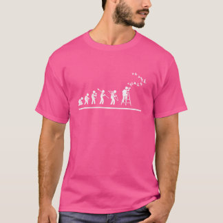 Camiseta Pássaro assistindo à evolução Engraçado Pássaro ob